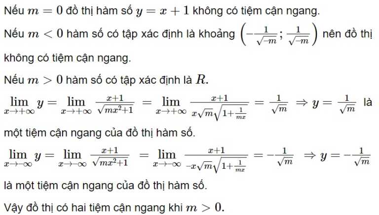 Dạng bài đường tiệm cận của đồ thị hàm số có tham số cực chi tiết 8