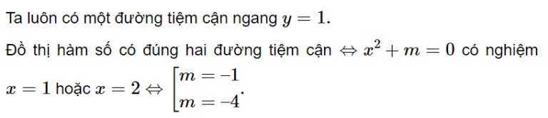 Dạng bài đường tiệm cận của đồ thị hàm số có tham số cực chi tiết 10