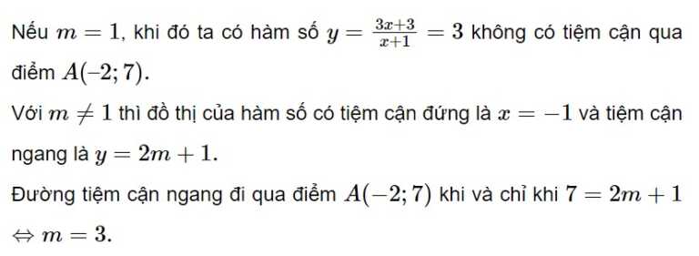 Dạng bài đường tiệm cận của đồ thị hàm số có tham số cực chi tiết 6