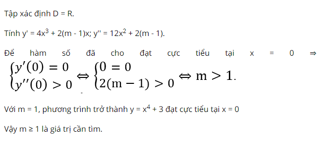 Dạng bài tìm tham số sao cho cực trị của hàm số thỏa điều kiện cho trước cực chi tiết 12