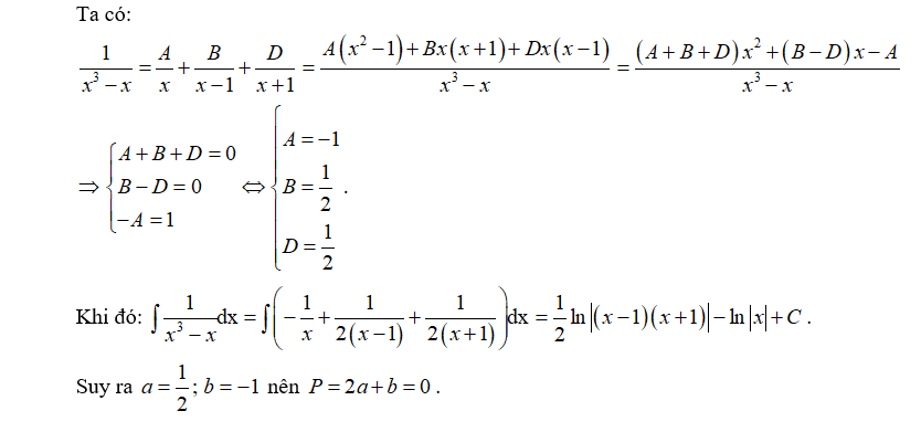 Tổng hợp bài tập tính nguyên hàm của hàm số hữu tỉ có lời giải chi tiết nhất 9