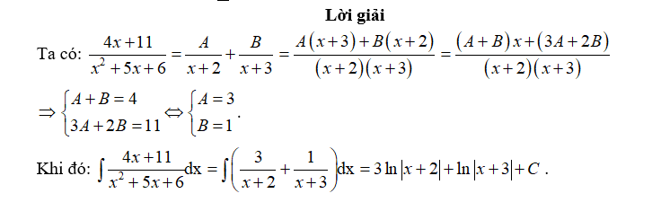 Tổng hợp bài tập tính nguyên hàm của hàm số hữu tỉ có lời giải chi tiết nhất 10