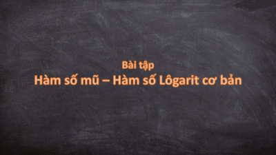 20 câu bài tập Hàm số mũ - Hàm số Lôgarit cơ bản có lời giải chi tiết nhất 10