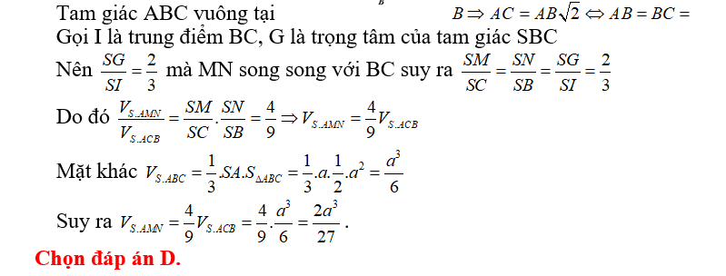 Phương pháp giải và bài tập tỷ số thể tích đầy đủ nhất 14