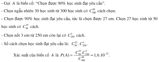 Bài tập tổ hợp xác suất cực hay có lời giải chi tiết 16