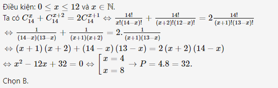 Bài tập phương trình, bất phương trình tổ hợp chỉnh hợp có lời giải chi tiết 8