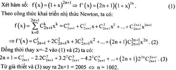 Bài tập trắc nghiệm nhị thức Newton có lời giải chi tiết 6