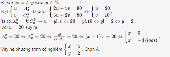 Bài tập phương trình, bất phương trình tổ hợp chỉnh hợp có lời giải chi tiết 12