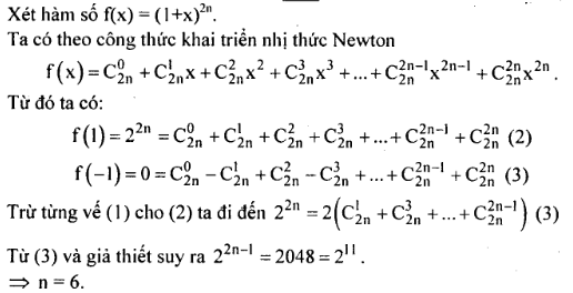 Bài tập trắc nghiệm nhị thức Newton có lời giải chi tiết 7