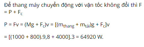 Bài tập Công - Công suất cực hay có lời giải chi tiết nhất 5