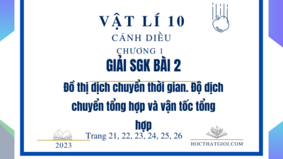 Giải SGK bài 2 Đồ thị dịch chuyển - thời gian. Độ dịch chuyển tổng hợp và vận tốc tổng hợp Vật lí 10 Cánh diều 22